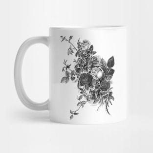 Black Rose Flowers Bouquet Mug